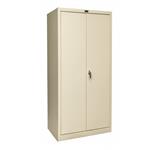 Hallowell Stationary Solid Door Cabinet, 4 Shelf, 72 In High