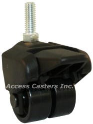 155-2XPP-27-WB X-Caster High Capacity Low Profile Dual Wheel Brake Caster