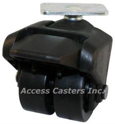 205-2XPP-04-WB 2 Inch X-Caster High Capacity Low Profile Dual Wheel Brake Caster