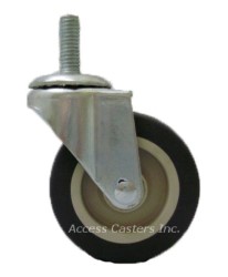 3D8PPT 3" Poly on Poly Threaded Stem Swivel Caster