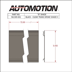 Automotion, 961309-001, Plastic Side Cover, 5 7/16 in. x 72 in. L