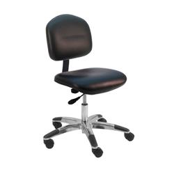 Vinyl ESD Chair Desk H and Aluminum Base, 17"-22" H  Single Lever Control