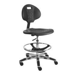 Urethane Chair With 20” HD Adj. Footring and Aluminum Base, 22"-32" H