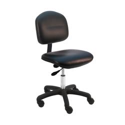 Cleanroom Chair Desk H and Nylon Base, 17"-22" H  Single Lever Control