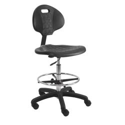 Urethane Chair With Adj.Footring and Nylon Base, 18"-26" H