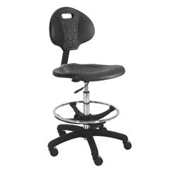 Urethane Chair With 20” HD Adj. Footring and Nylon Base, 18"-26" H