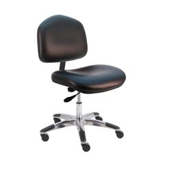 Vinyl Wide Chair Desk H and Aluminum Base, 18"-23" H  Single Lever Control