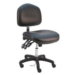 Vinyl ESD Wide Chair Desk H and Nylon Base, 18"-23" H  Three Lever Control