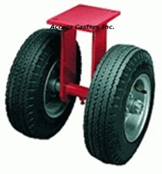 R-72188-PR  Hamilton 18" Dual Wheel Rigid Plate Caster, Pneumatic Tires