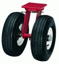 S-7210-PR Hamilton 10" Dual Wheel Swivel Plate Caster, Pneumatic Tires
